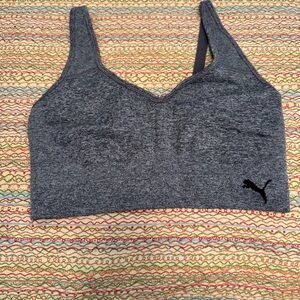 PUMA Seamless Sports Bra with Adjustable Straps Size Large